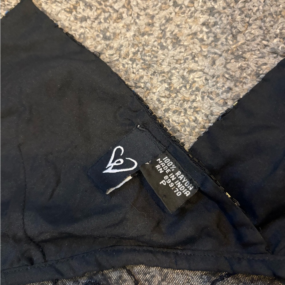 Backless Beaded Halter Top - image 3